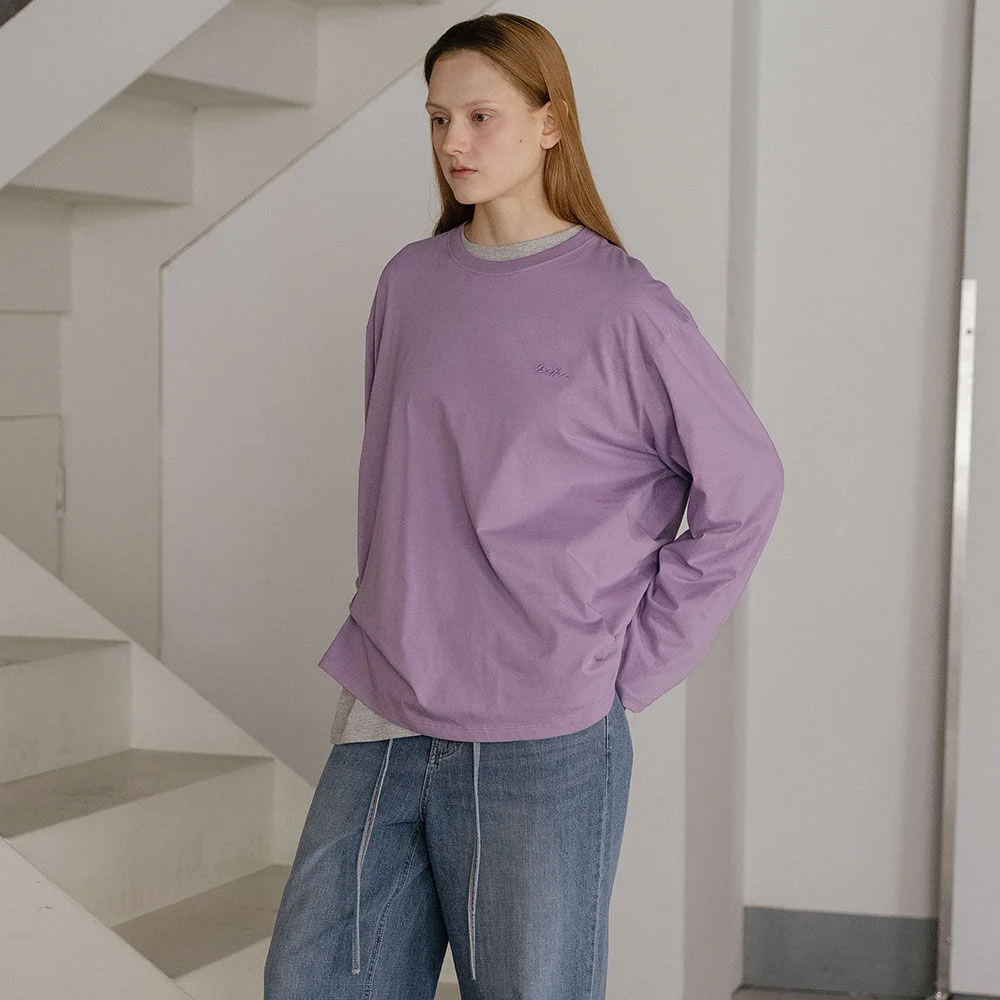 Basic logo overfit T-shirt _Lavender