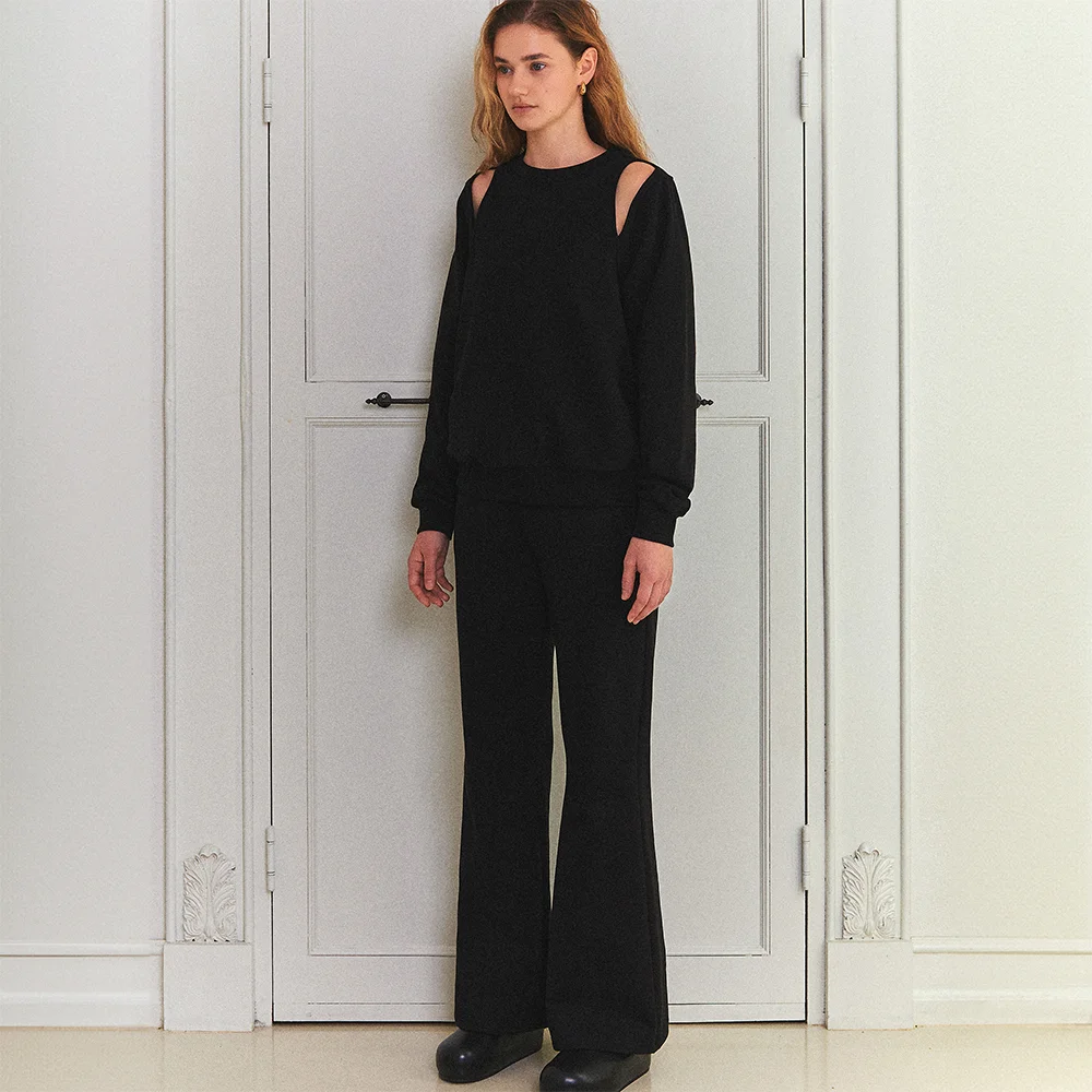 Classic cotton sweatpants (black)