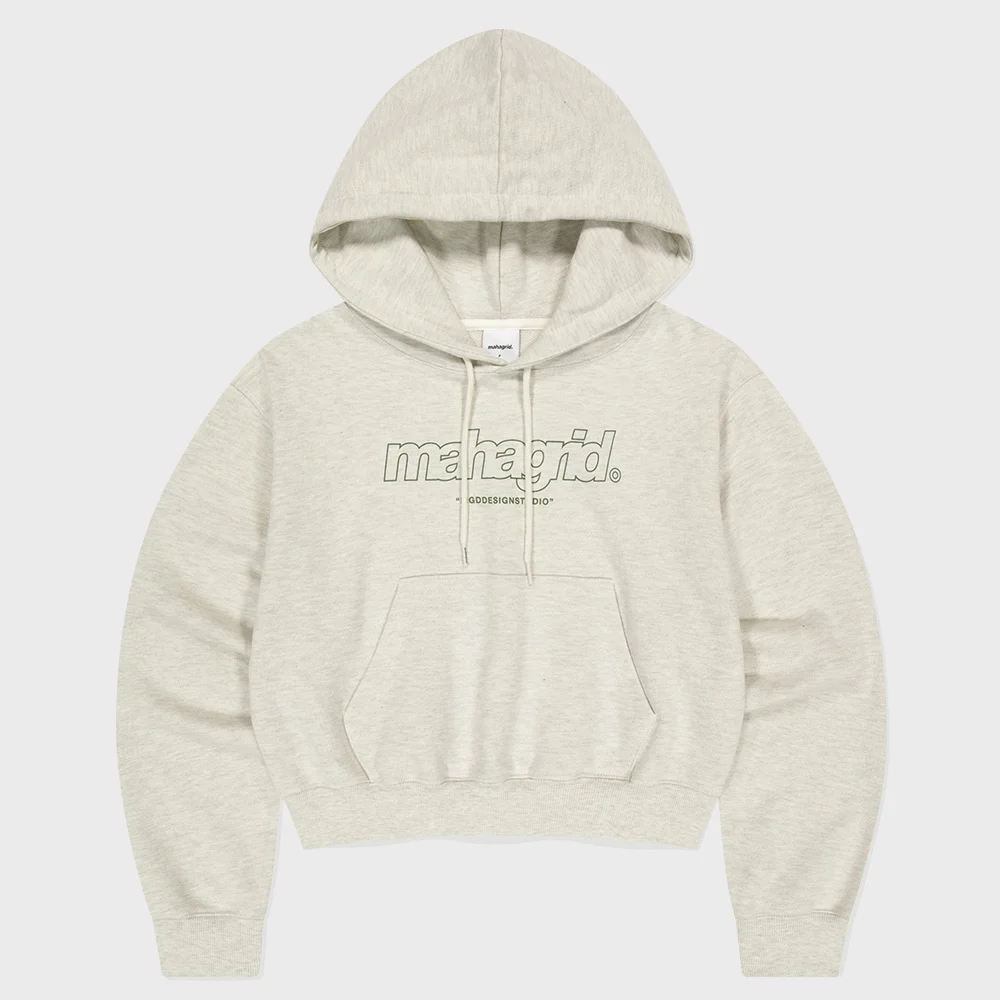 THIRD LOGO CROP HOODIE OATMEAL(MG2EFFM433A)