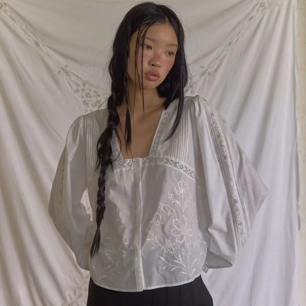 Posy Blouse / White