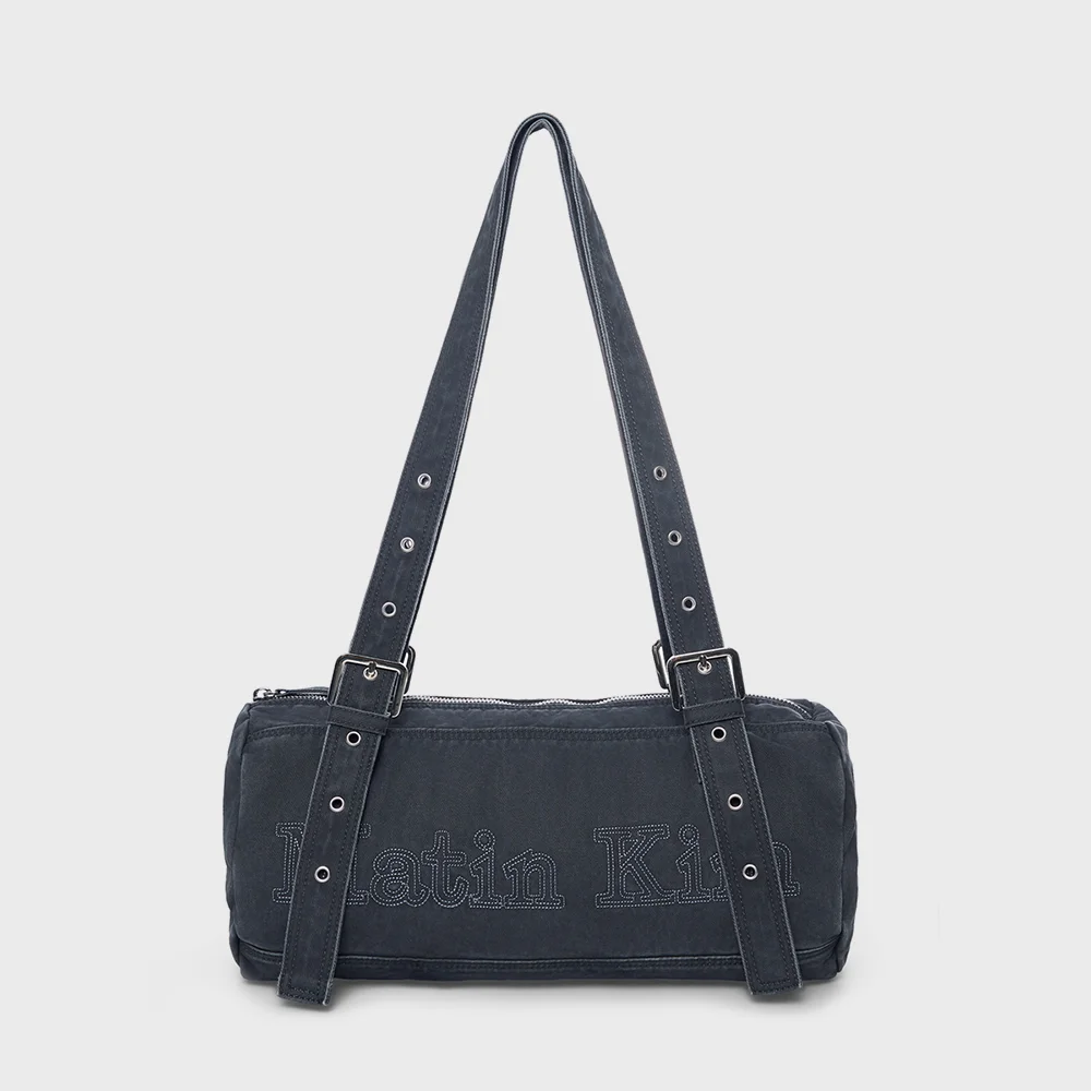 VINTAGE WASHED COTTON DUFFEL BAG IN NAVY