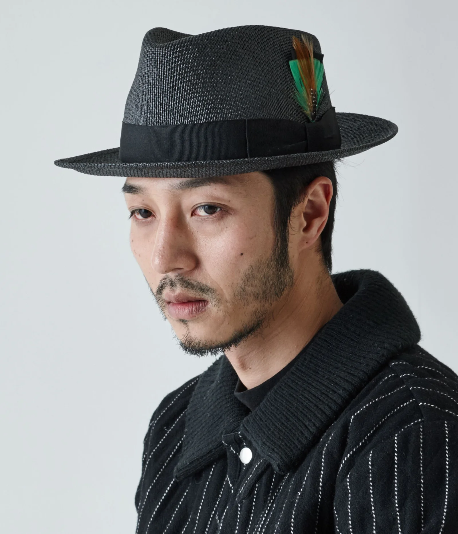 BLACK MESH FEDORA