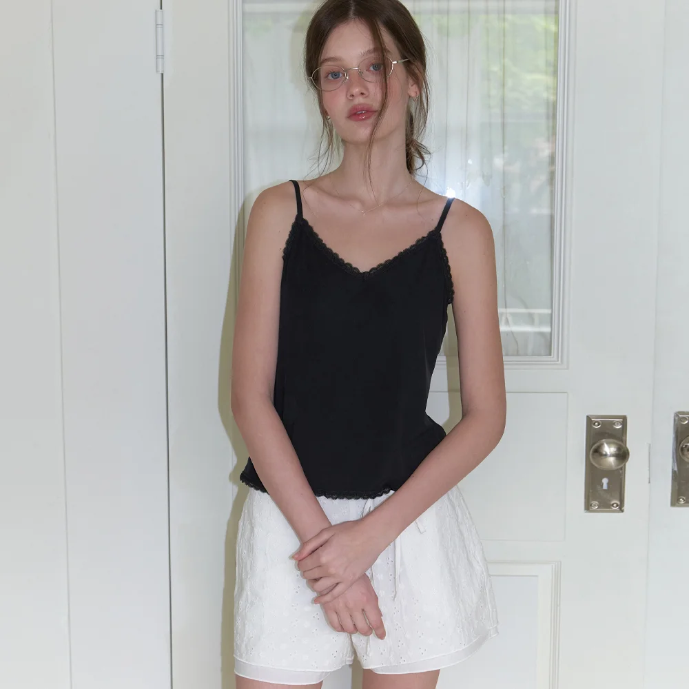 Rosa lace sleeveless (black)