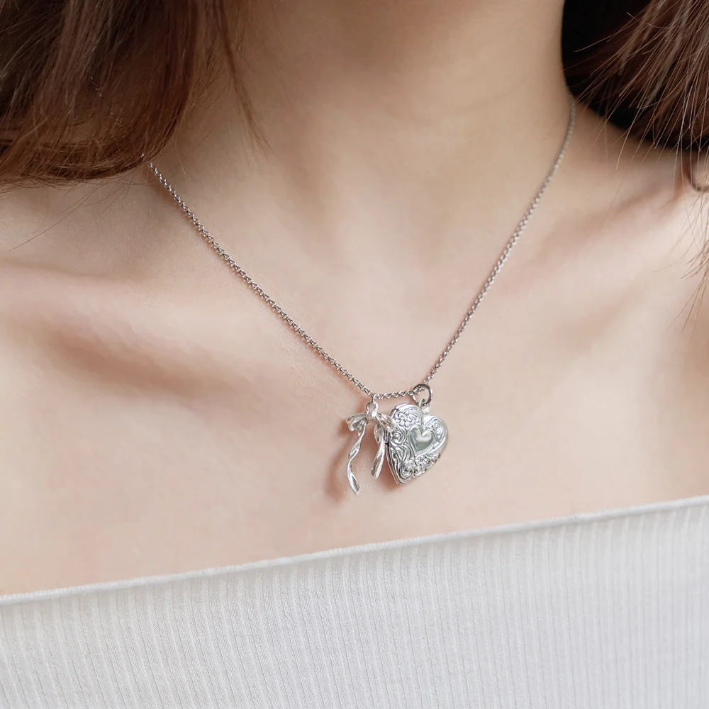 Heart Rocket & Flow Ribbon Necklace