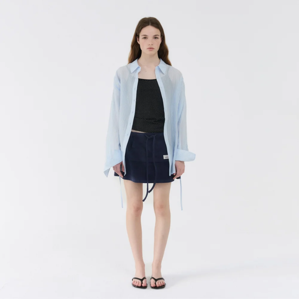 TERRY MINI SKIRT / NAVY
