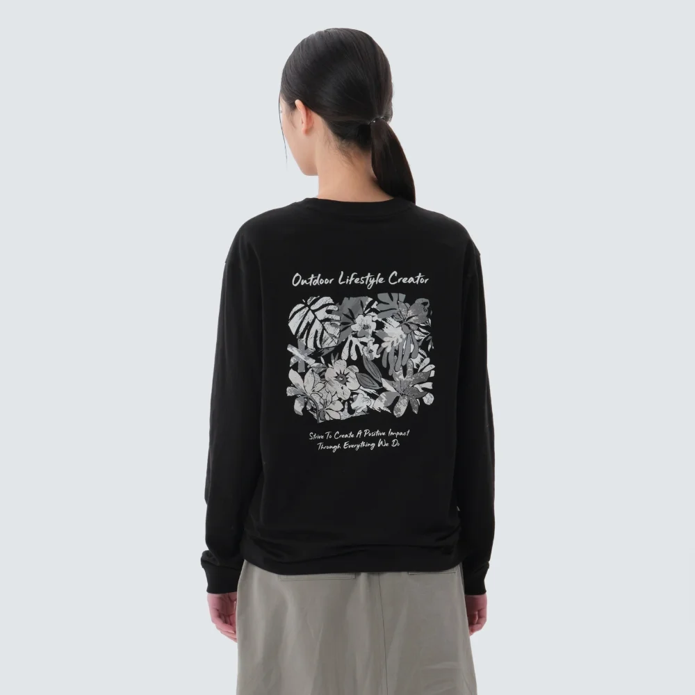 Sorona 女裝 熱帶 長袖 T恤 Black (S25SWFTL63)