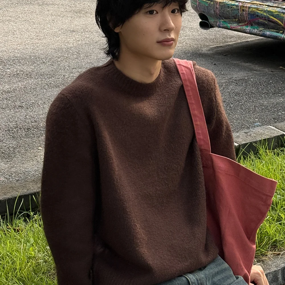 羊毛 馬海毛 圓領 針織衫