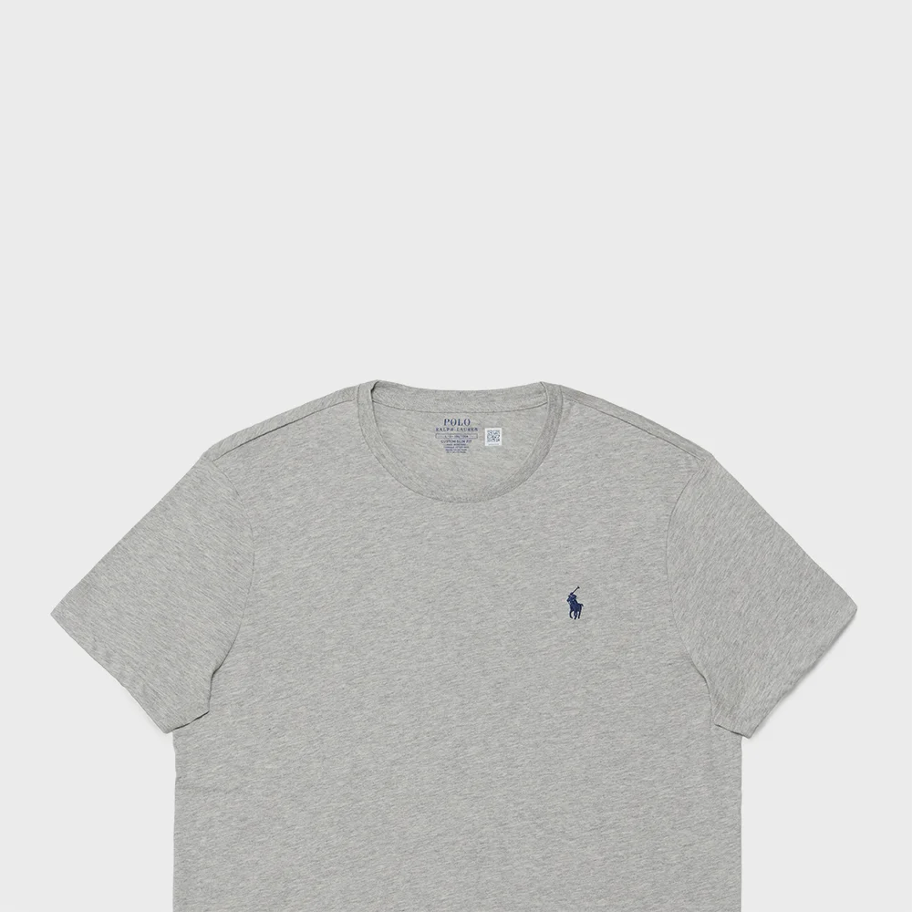 訂製 修身 圓領 T恤 (GREY)