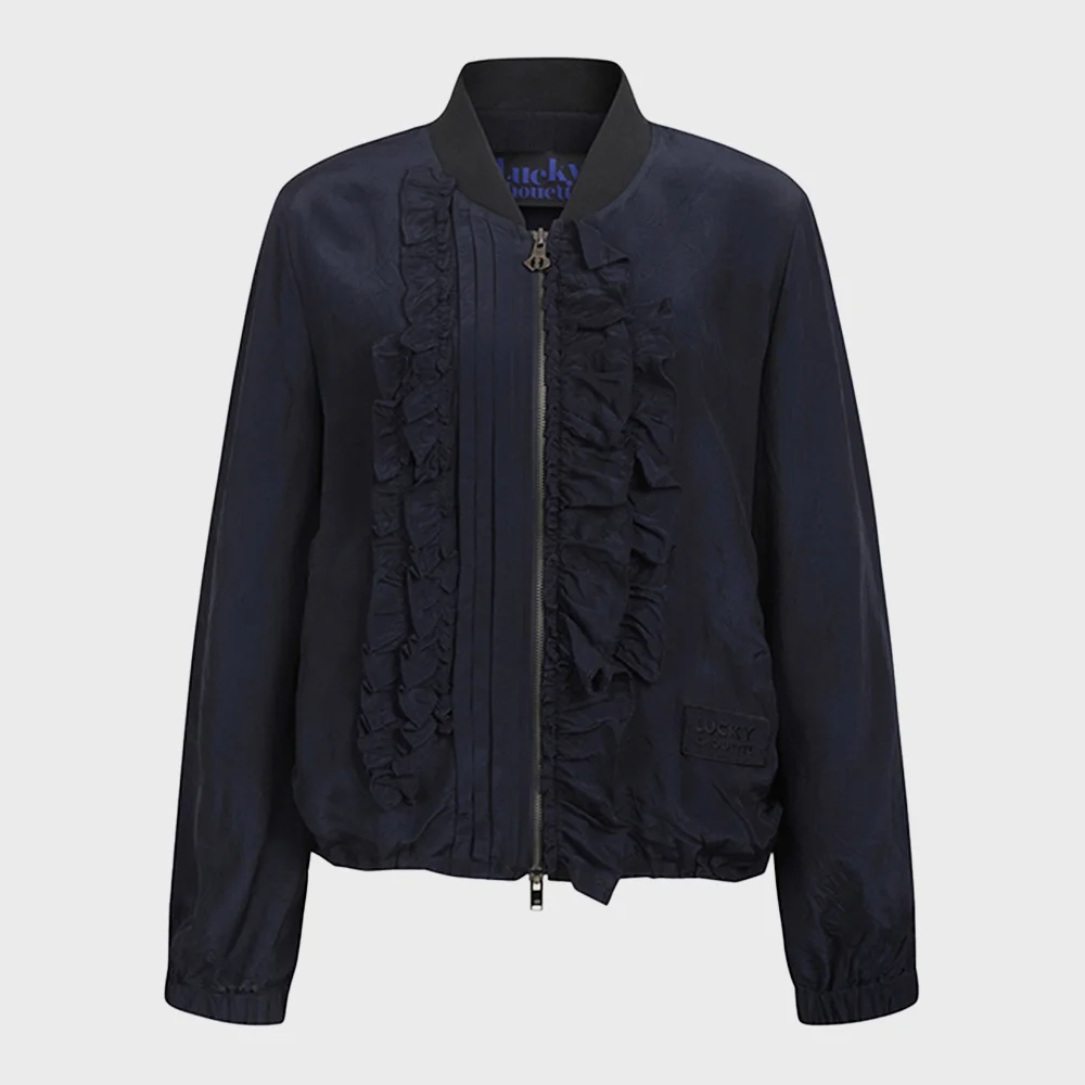 Frill Detail Crease Woven Jumper (navy) LFUAM26300NYX