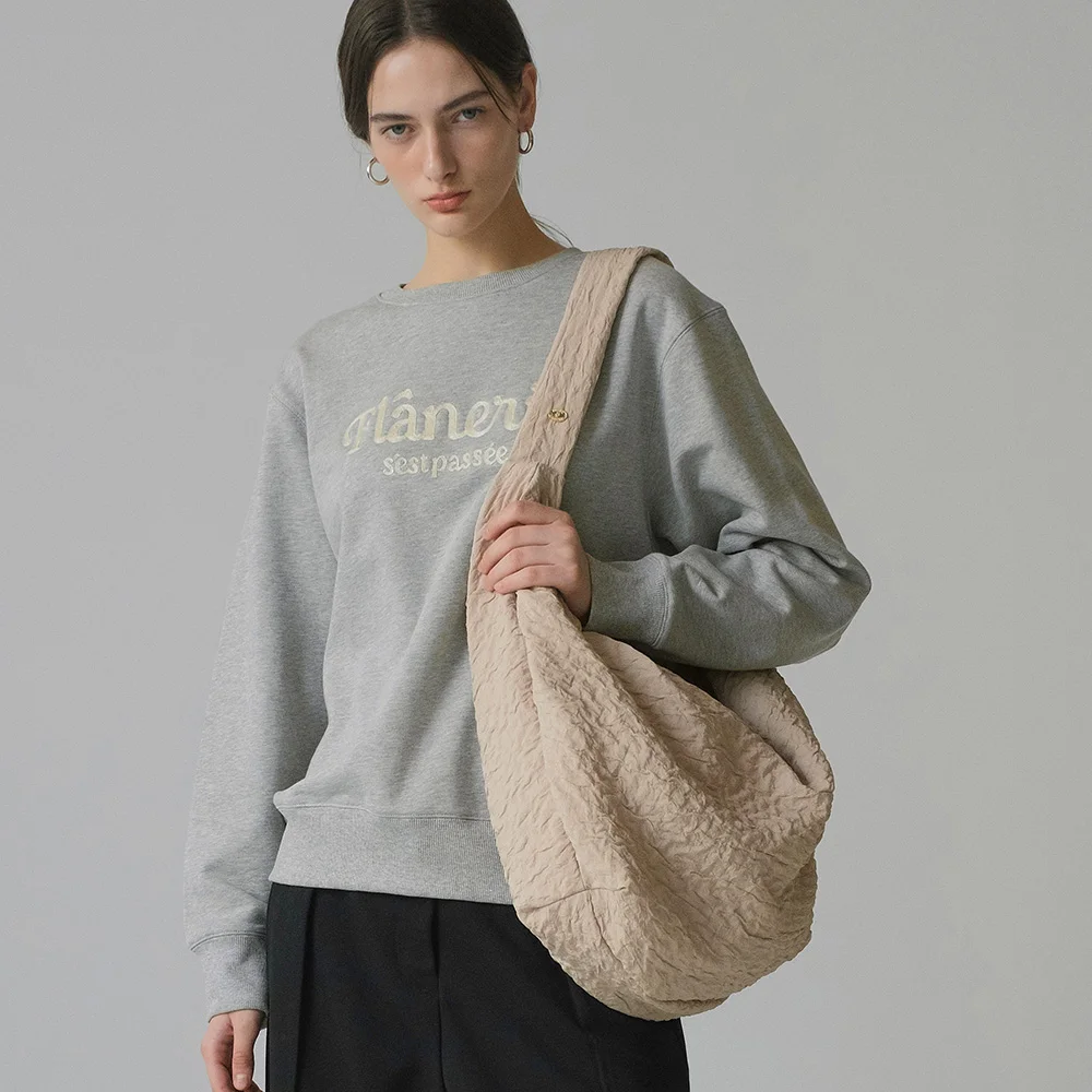 SIAC3090 Wrinkle Bag_Ash beige