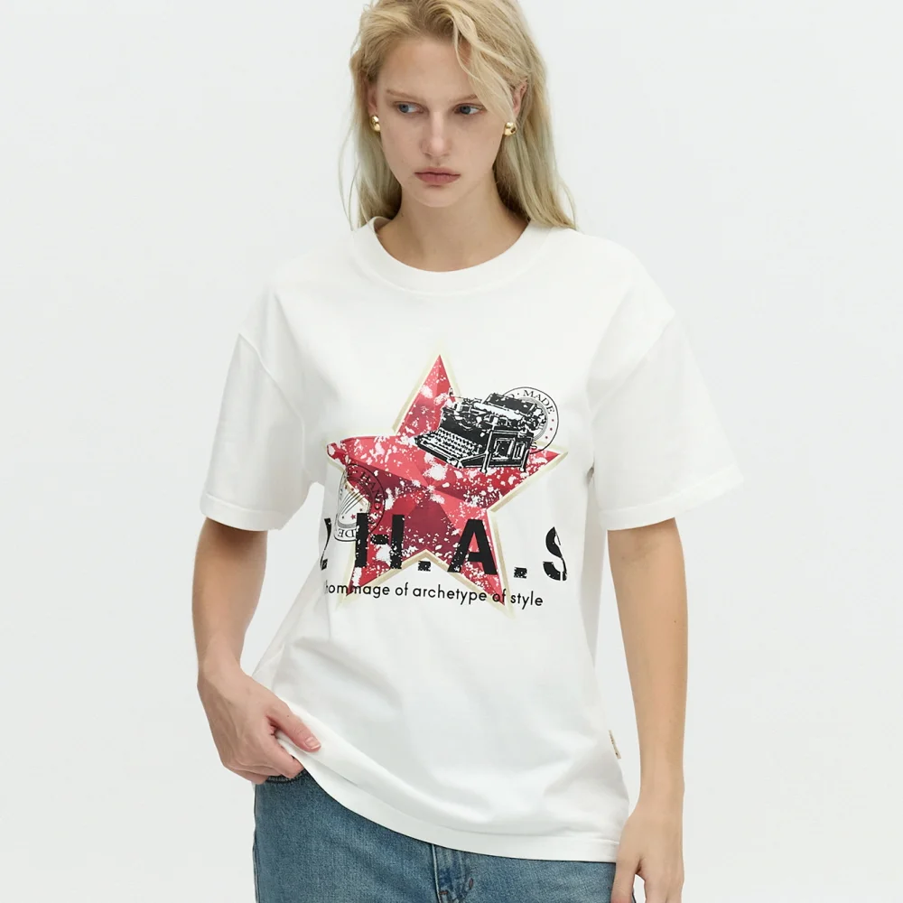 STAR POINT LOGO T-SHIRT_WHITE