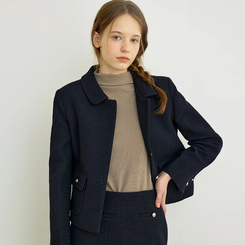 Perri tweed jacket (Navy)