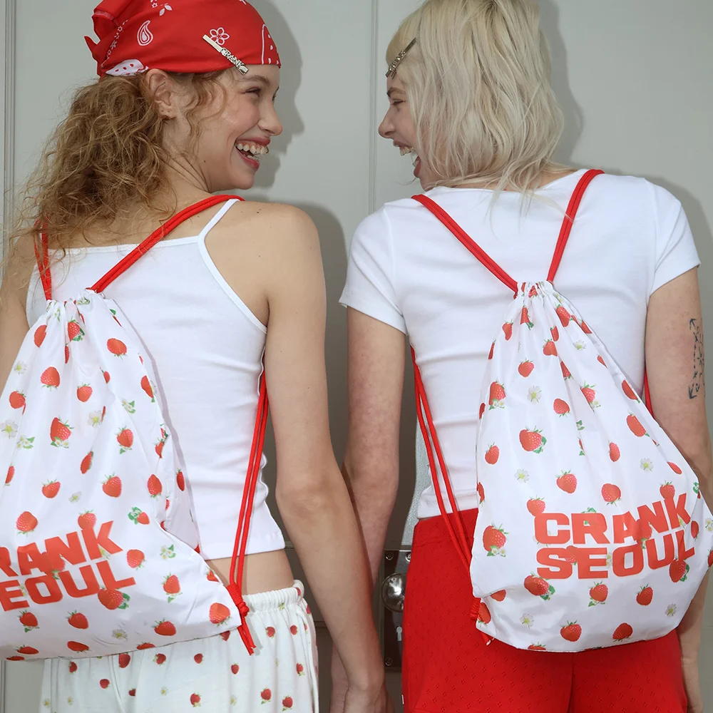 STRAWBERRY STRING BAG_WHITE