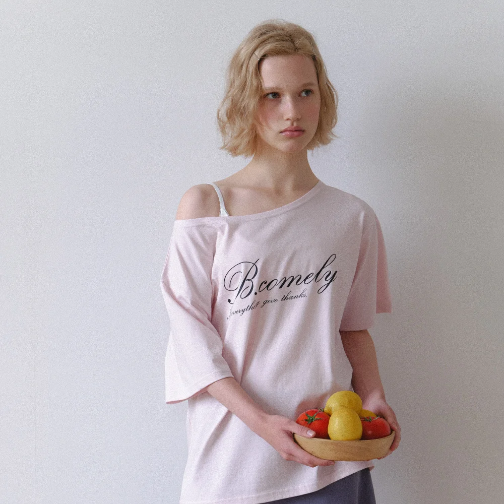 todah one-shoulder t-shirt_baby pink