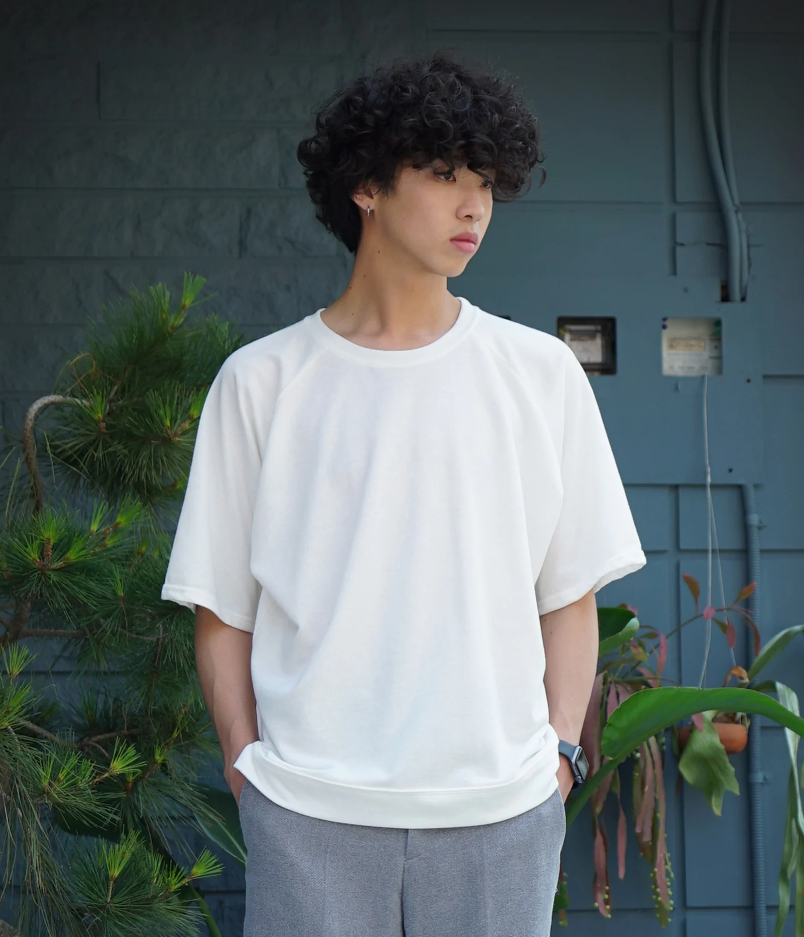Saddle Sweat Shirts (Ivory)