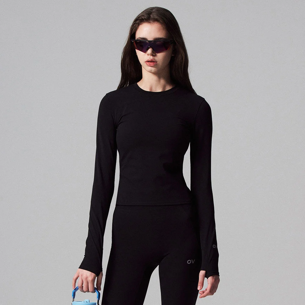 (W)Technol-OV SOFT FLEX LONG SLEEVE TEE (BLACK)