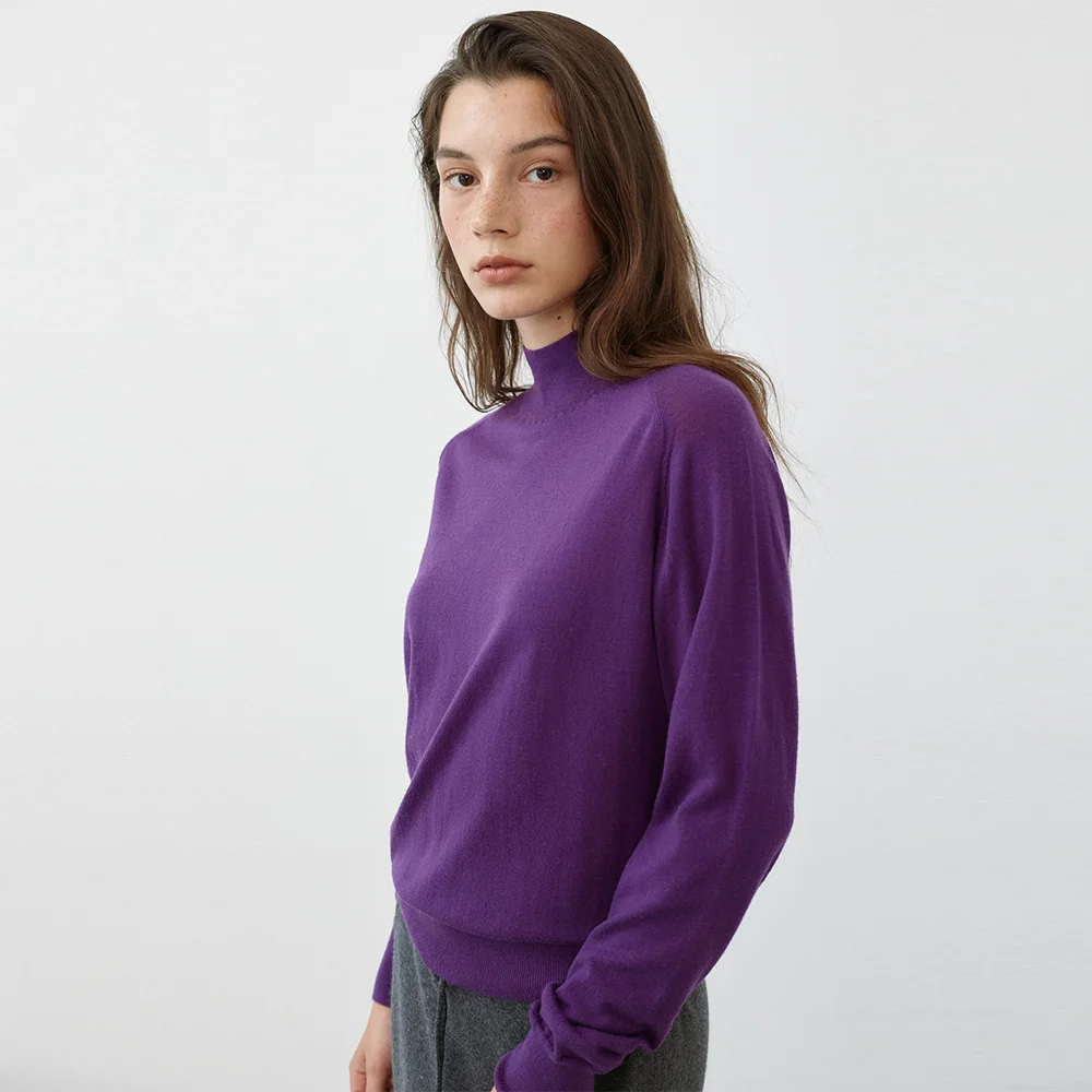 Signature Turtle Pullover (Deep Purple)