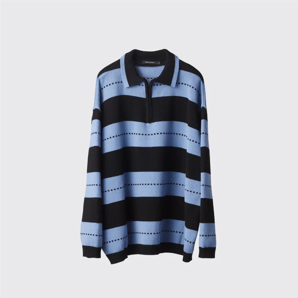 Rugby Knit Black/Blue