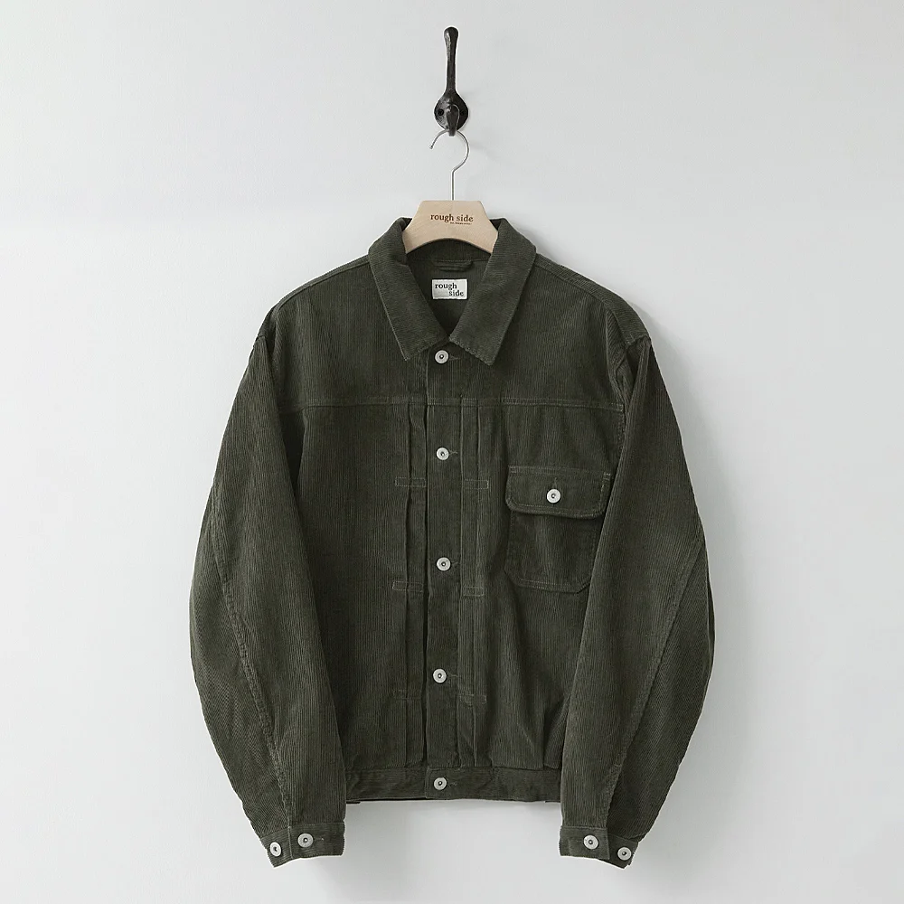 Faded Cord Trucker Dark Olive