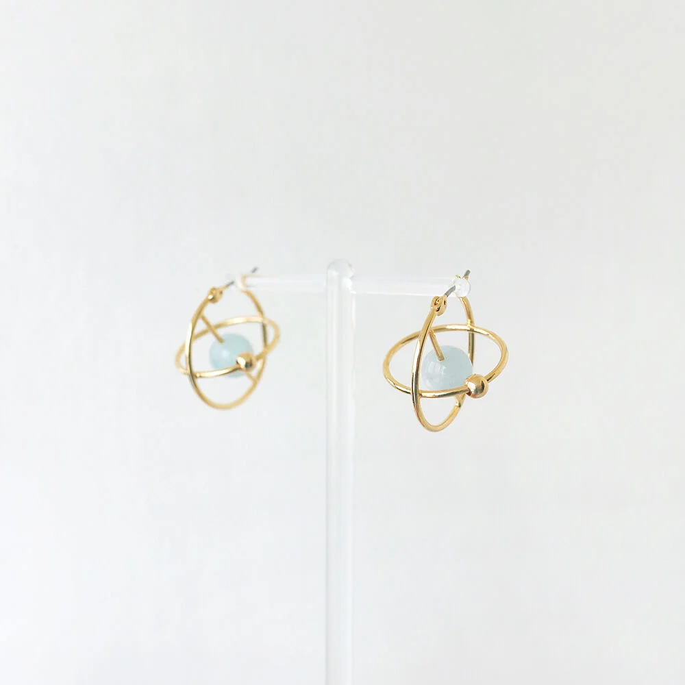 planet hoop earring