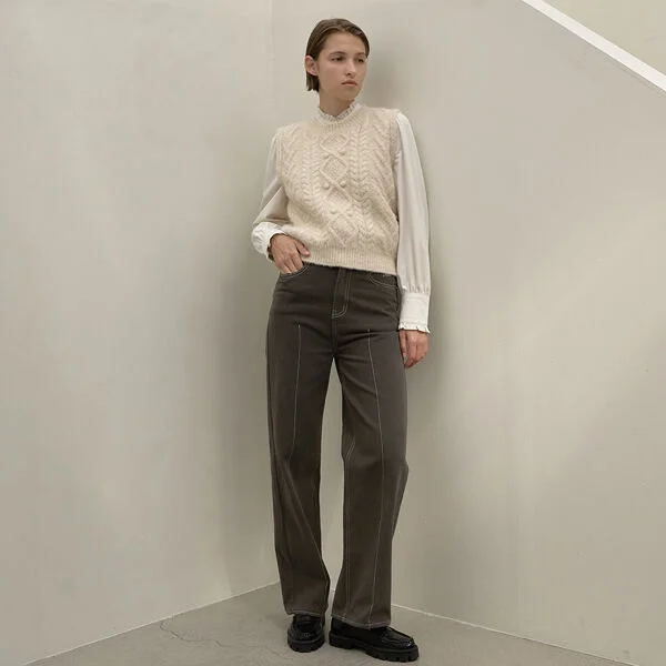 PEACH FLEECE COTTON DENIM PANTS (PT-5472)