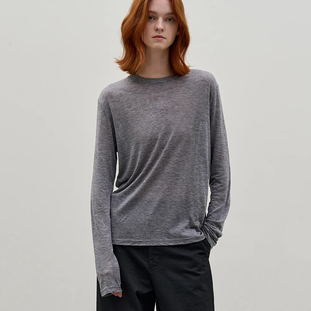 8次 TENCEL MERINO WOOL LONG SLEEVE T-Shirt_8 COLOR