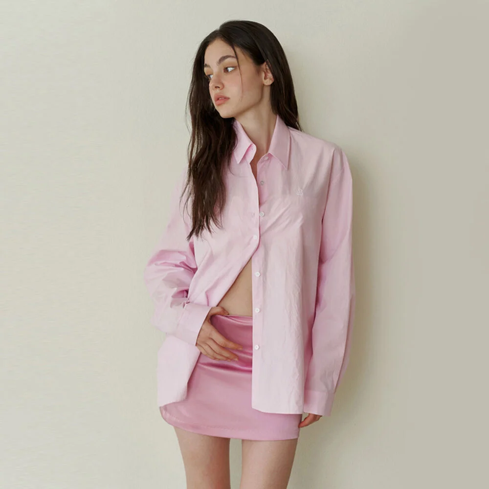 Classic overfit logo shirts - pink