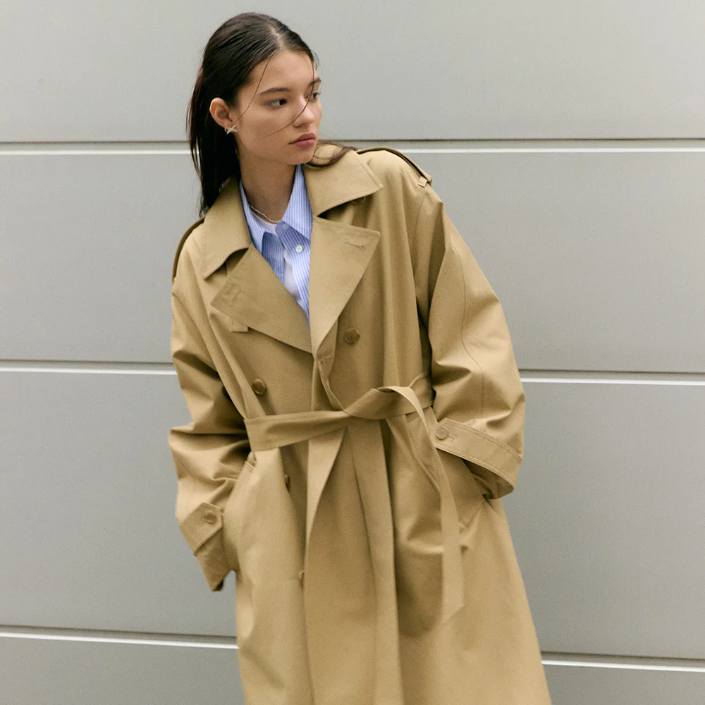 BASIC COTTON TRENCH COAT(sand beige)