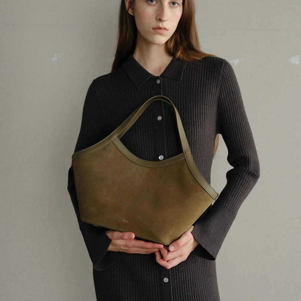 Harbor tote bag Suede Olive