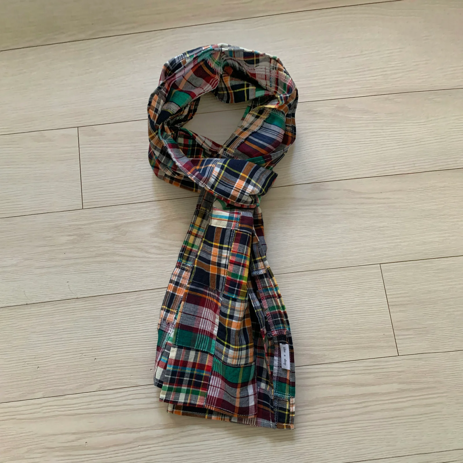 Patchwork Scarf / Navy 拼布 絲巾