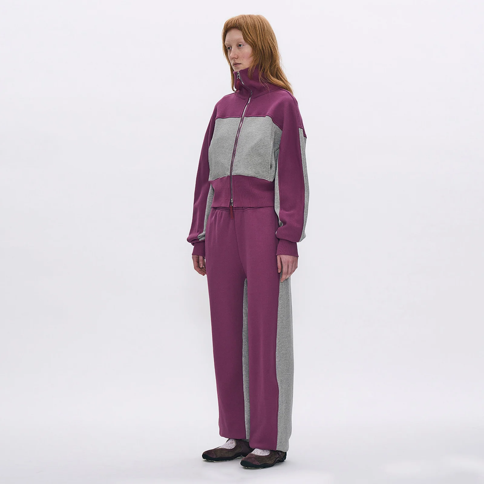 CONTRAST SWEATPANTS_VIOLET