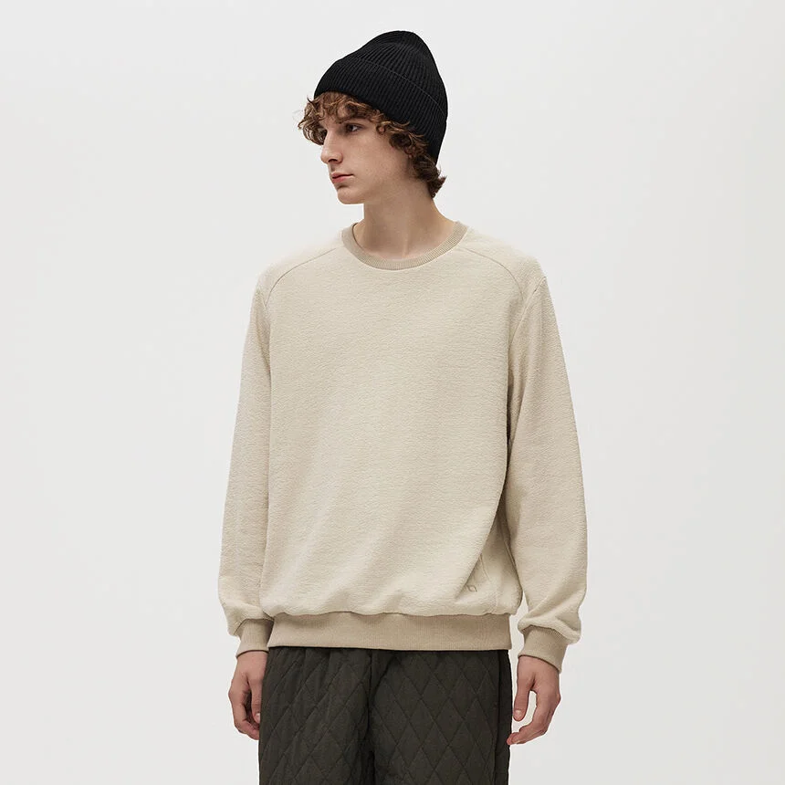 葉 搖粒絨 衛衣 Light Beige