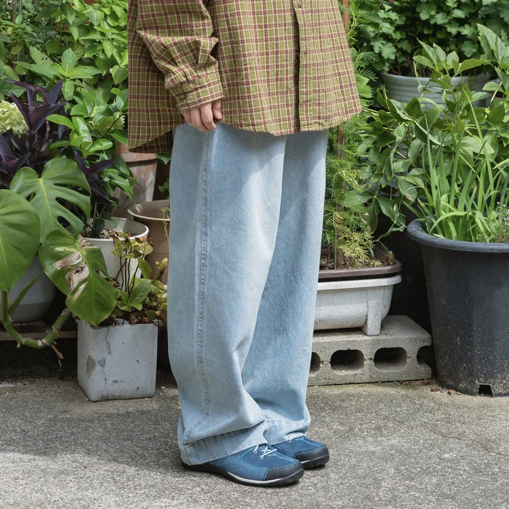 WASHED LOOSE DENIM (LIGHT BLUE)