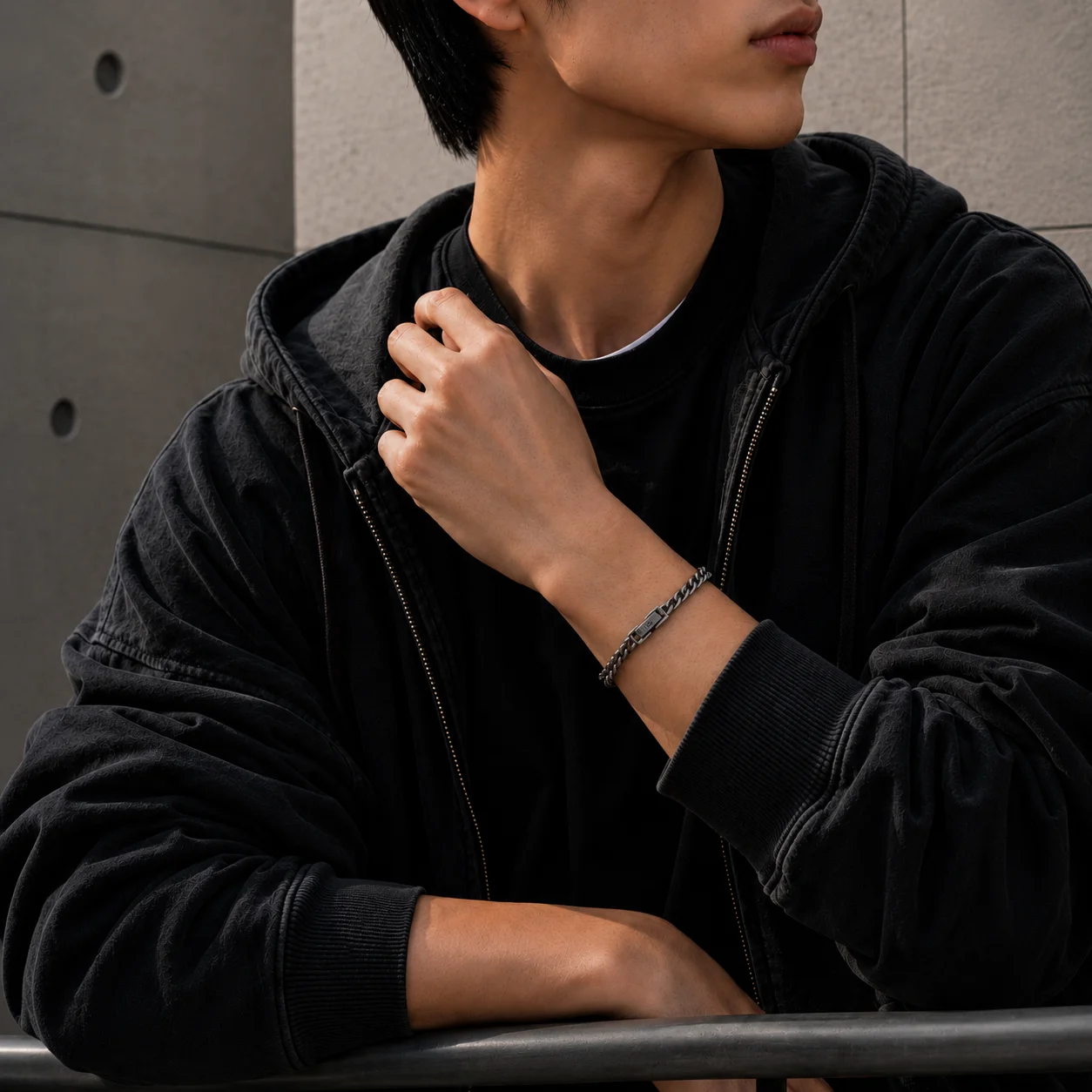 Gun Metal 鏈條 手鏈 EUI-JCH008M