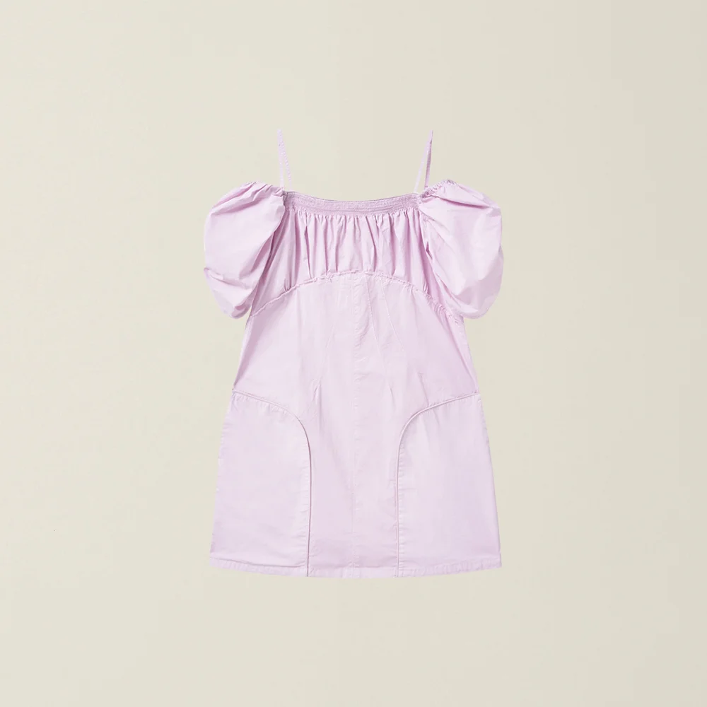 WOMENS SMOCKED ONEPIECE SHELL PINK