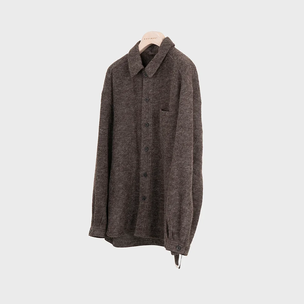 WOOL SHIRT_BROWN