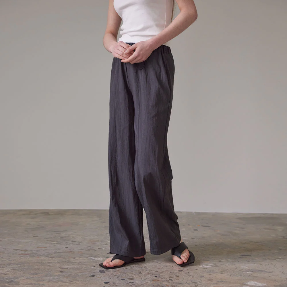 Line String Banding Pants (Charcoal Navy)