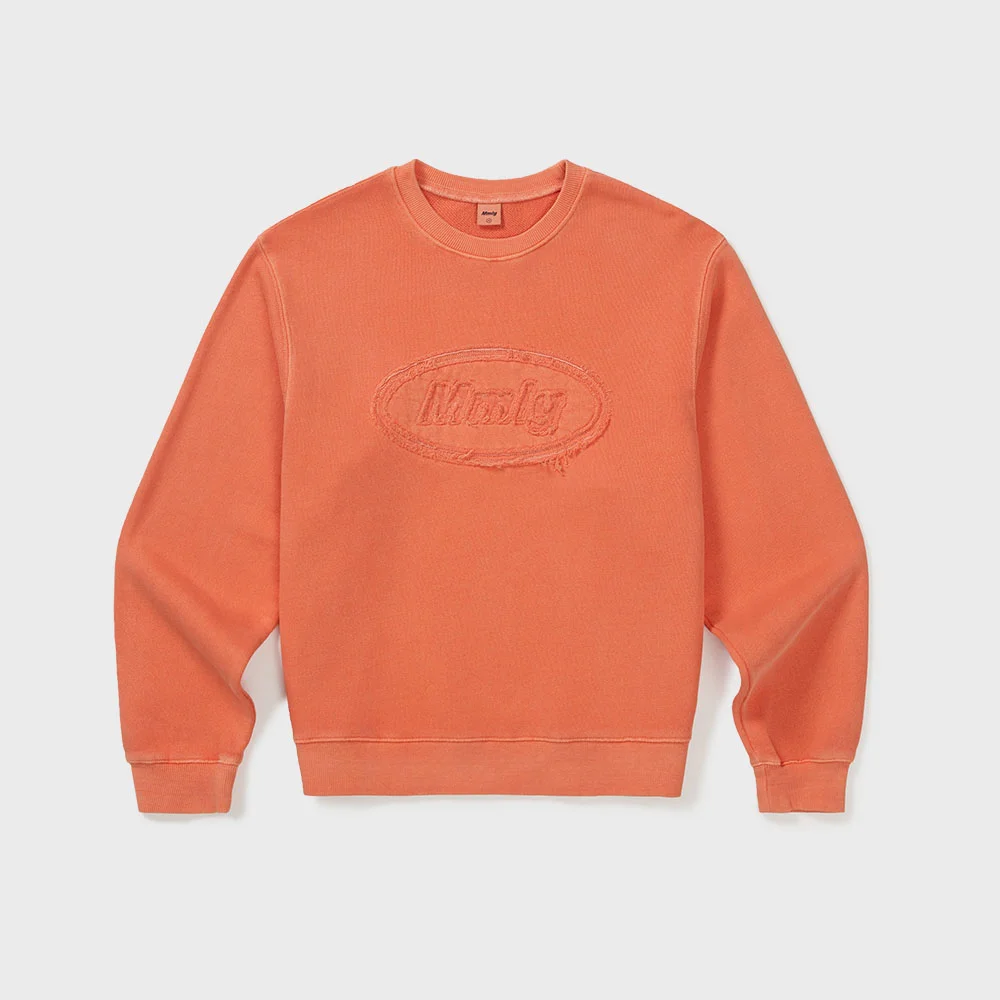 DYED APPLIQUE SWEAT (ORANGE)