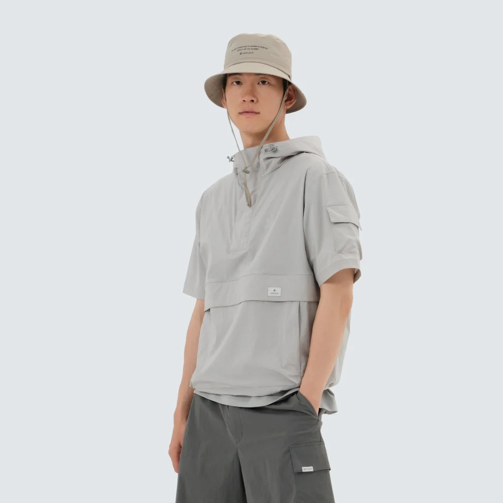 髮根 連帽衫 短袖 風褸 Light Gray (S25MMRAN65)