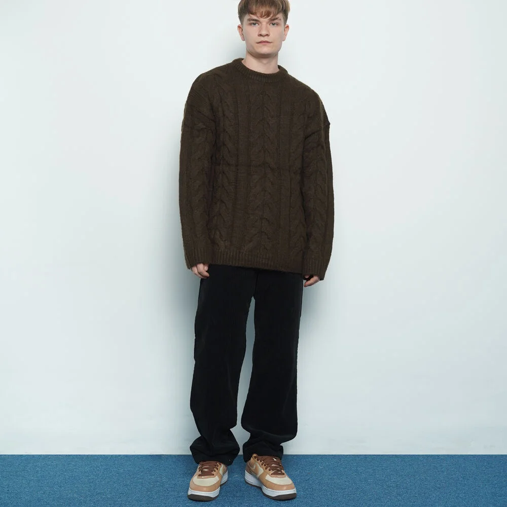 M508 corduroy wide pants black