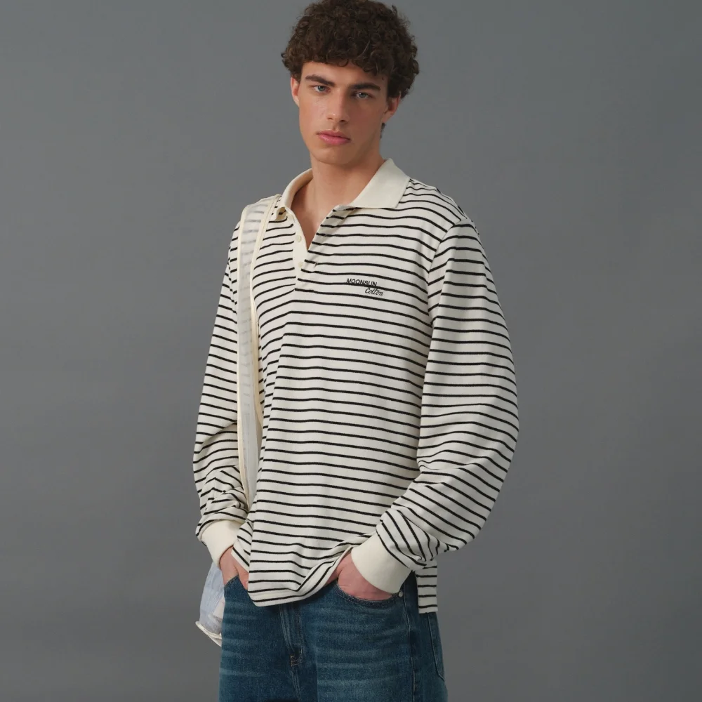 M.C UNISEX, Stripe PK Shirt / Ivory