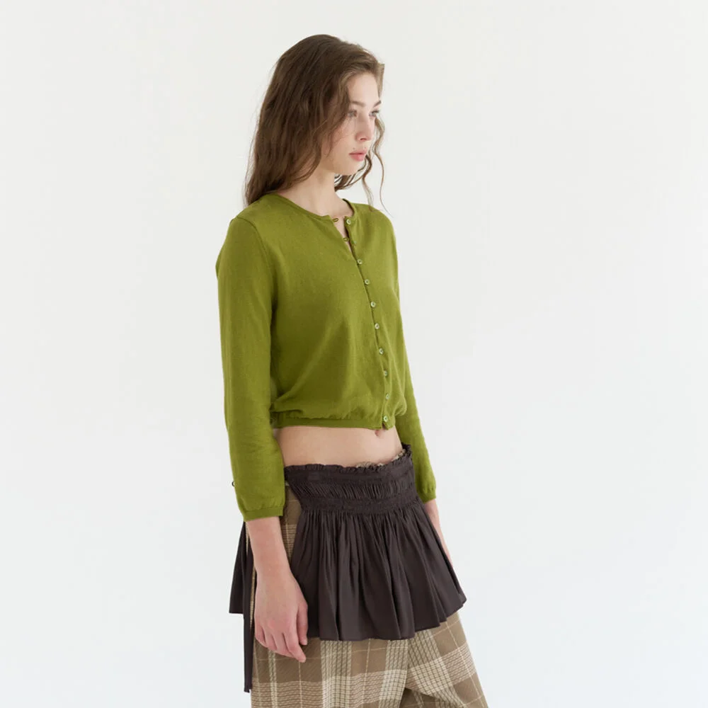 SKIRT WRAP BELT / BROWN