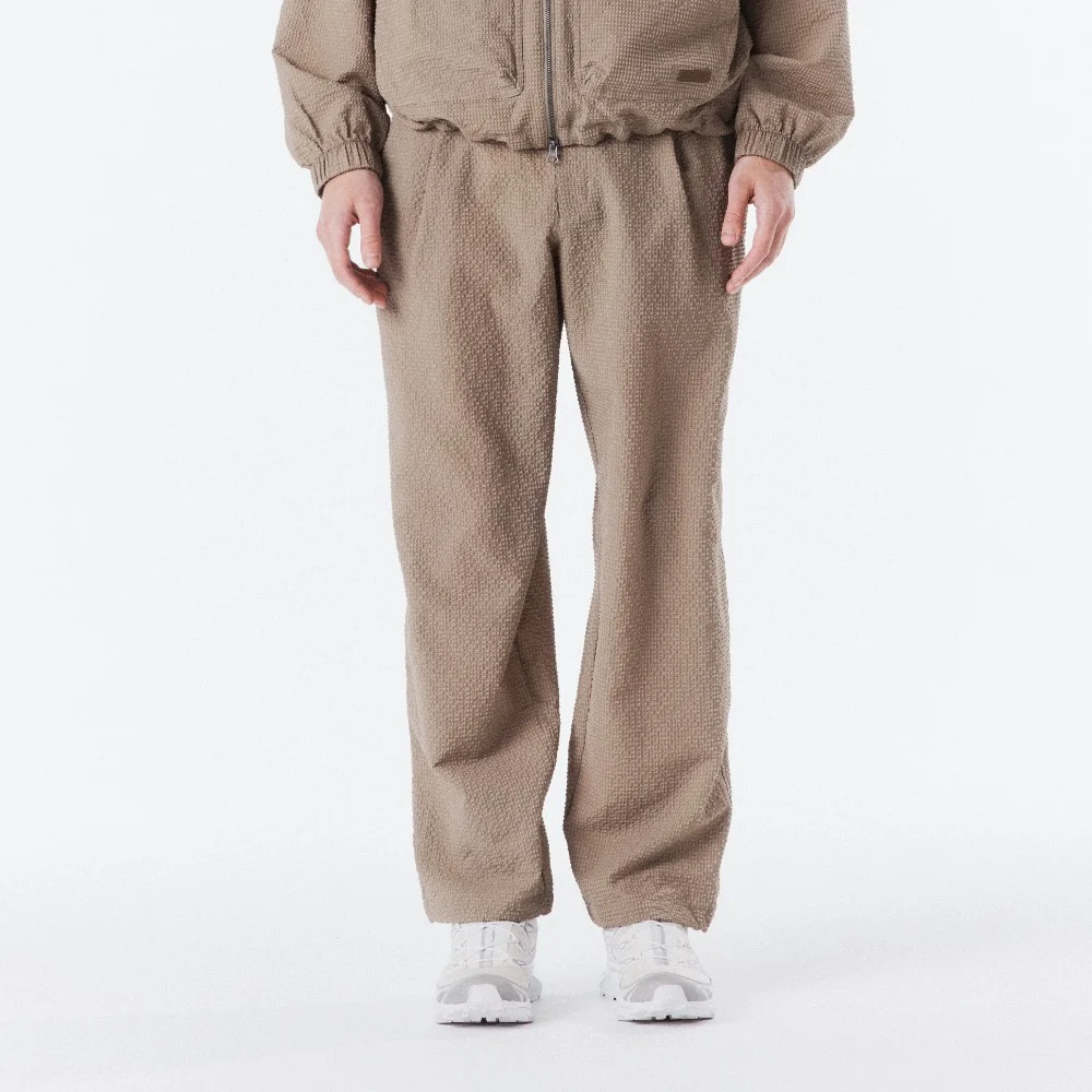 SEERSUCKER BANDING TROUSERS - BEIGE (P262MPT180)