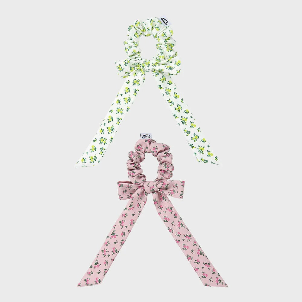 FLOWER RIBBON SCRUNCHIE