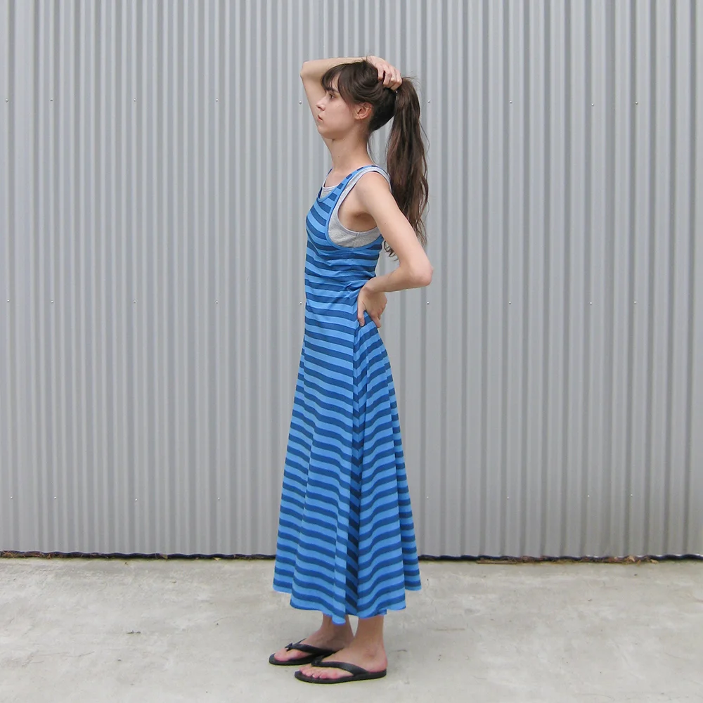 PWC OVERLAY SLEEVELESS MAXI DRESS_BLUE STRIPE