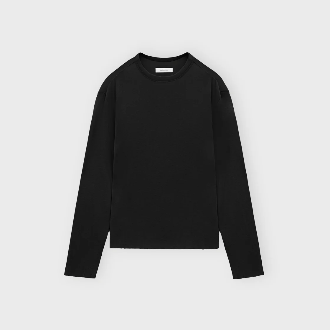 Cashmere Cut Off Long Sleeve, Black