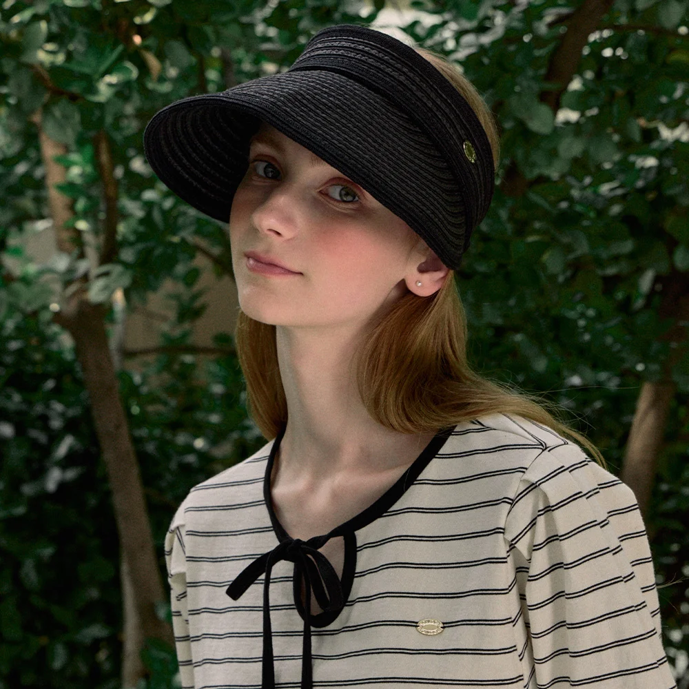 Gold Label Point Rattan Sun Visor - Black