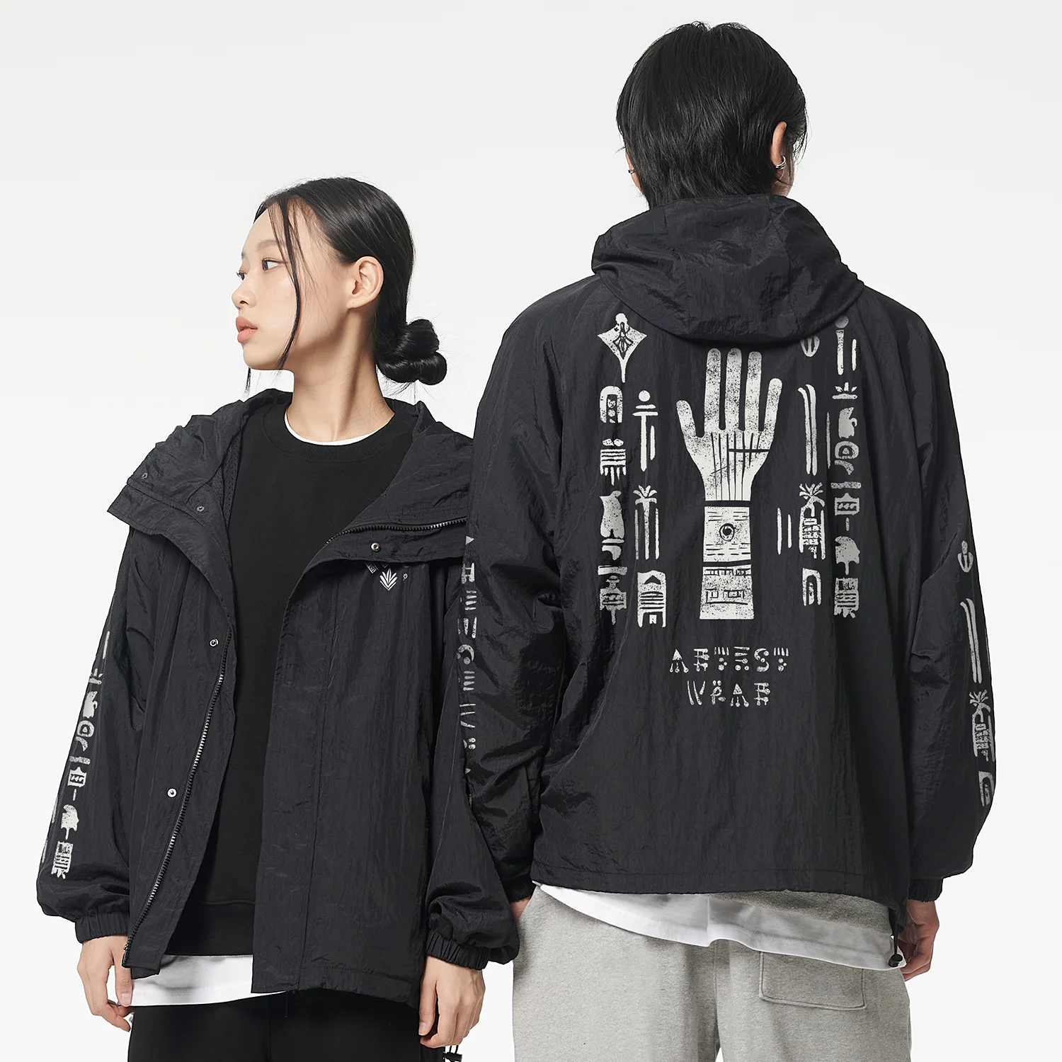 象形文字 連帽衫 防風外套