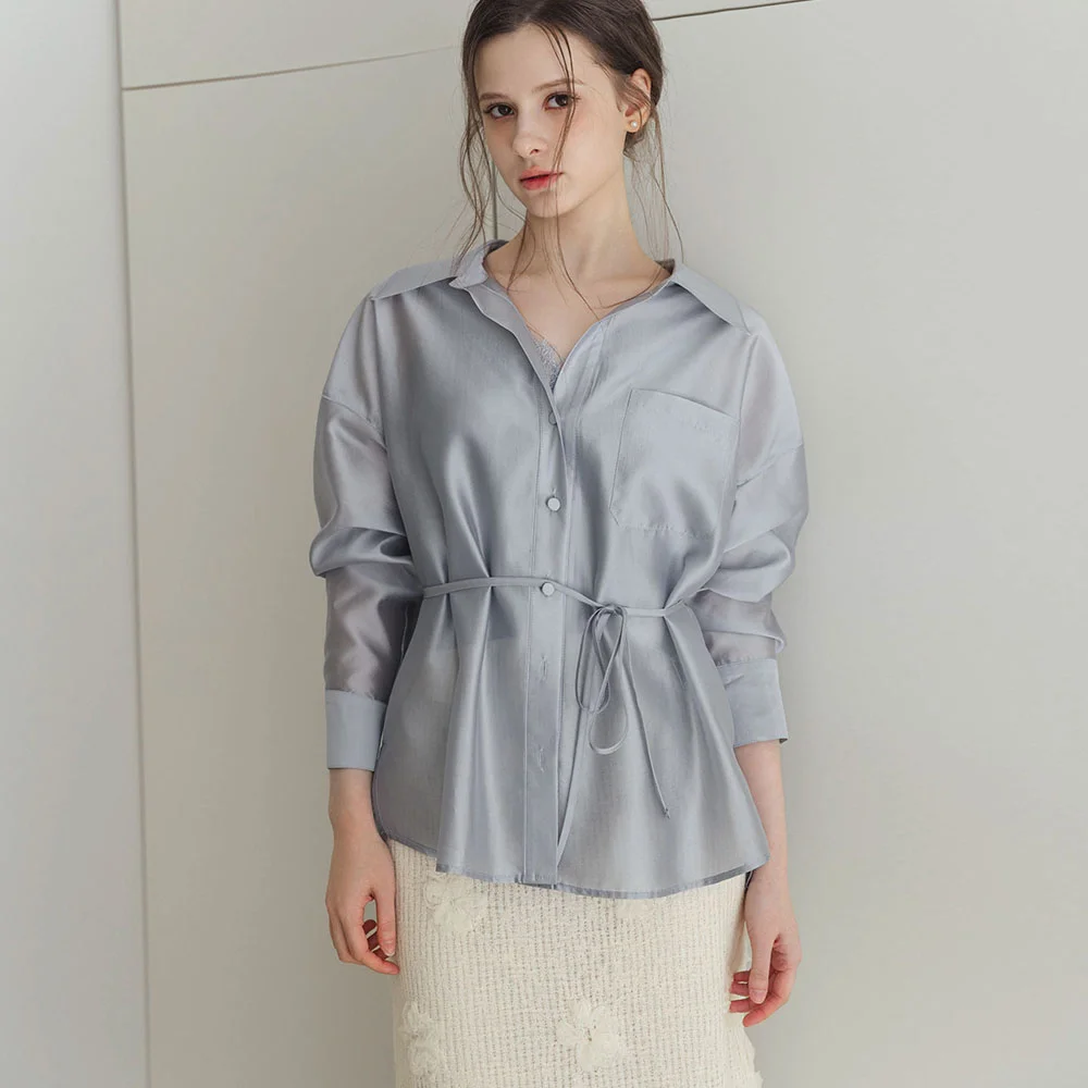 NEW Jadin Sheer Blue Shirts