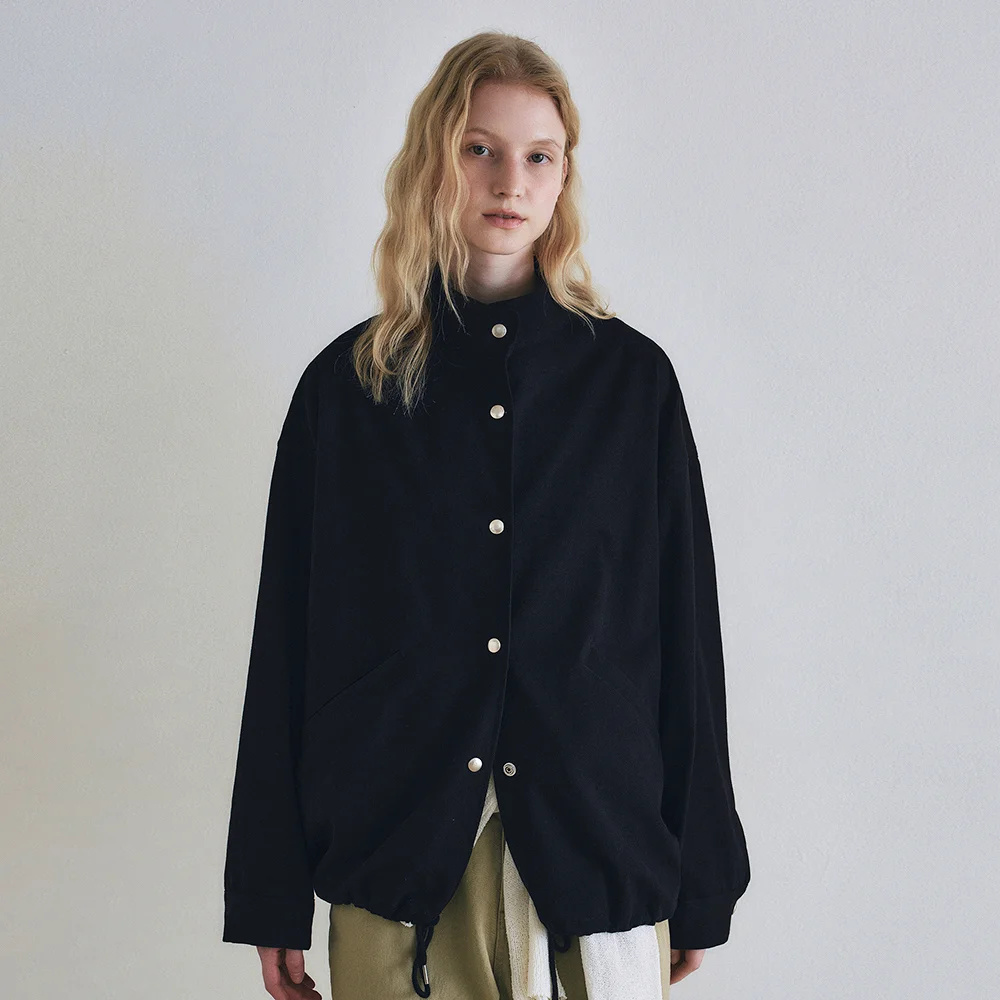 High neck field jacket_Black